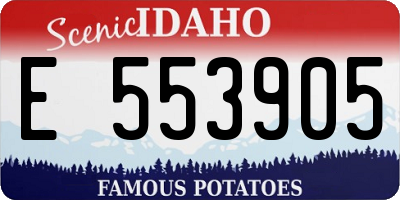 ID license plate E553905