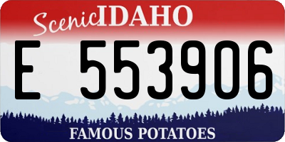 ID license plate E553906
