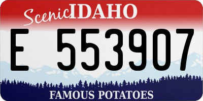 ID license plate E553907