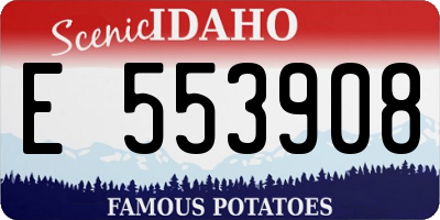 ID license plate E553908