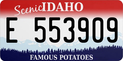 ID license plate E553909