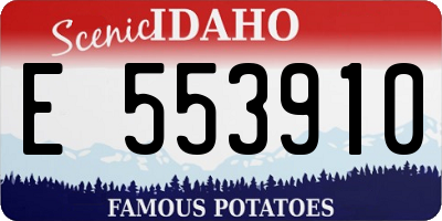 ID license plate E553910