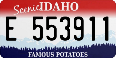 ID license plate E553911