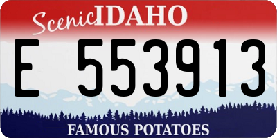 ID license plate E553913