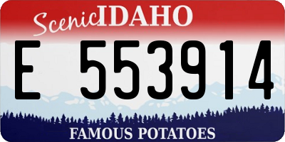 ID license plate E553914