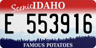 ID license plate E553916