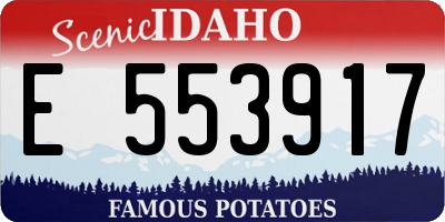 ID license plate E553917