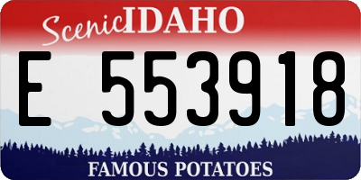 ID license plate E553918