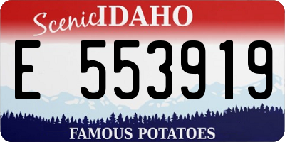 ID license plate E553919