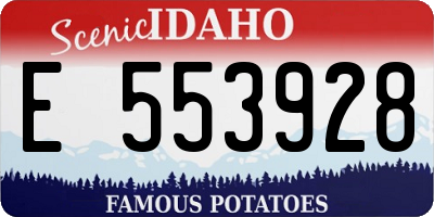 ID license plate E553928