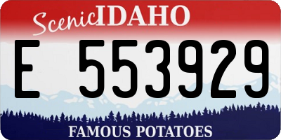ID license plate E553929