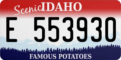 ID license plate E553930