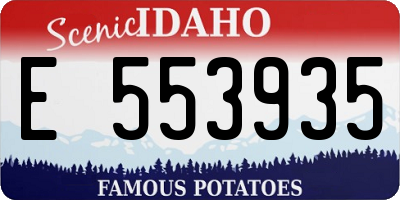 ID license plate E553935