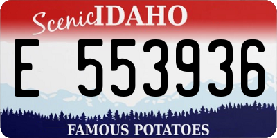 ID license plate E553936