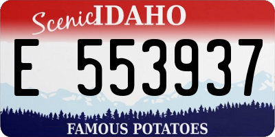 ID license plate E553937