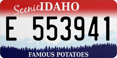 ID license plate E553941
