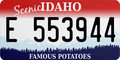 ID license plate E553944