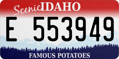 ID license plate E553949