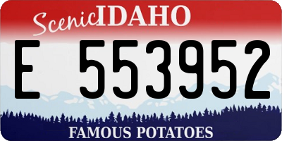 ID license plate E553952