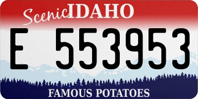 ID license plate E553953