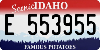 ID license plate E553955
