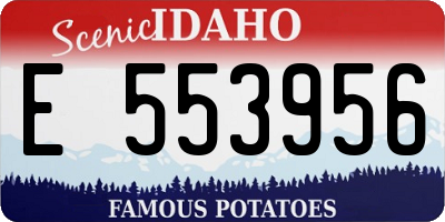 ID license plate E553956