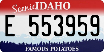 ID license plate E553959