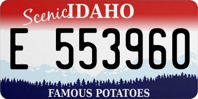 ID license plate E553960