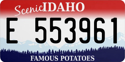 ID license plate E553961