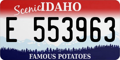 ID license plate E553963