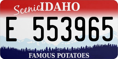 ID license plate E553965