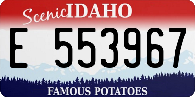 ID license plate E553967