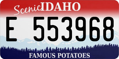 ID license plate E553968