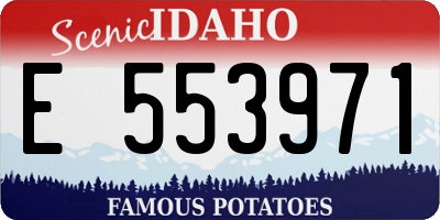 ID license plate E553971