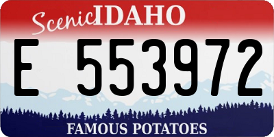 ID license plate E553972