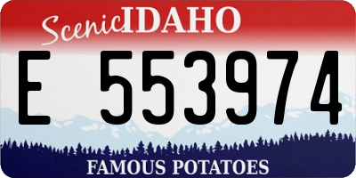 ID license plate E553974