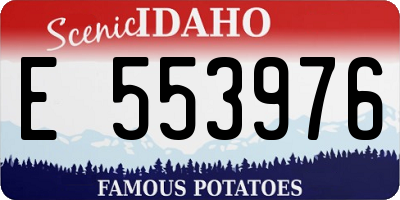 ID license plate E553976