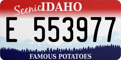 ID license plate E553977