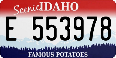 ID license plate E553978