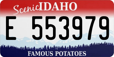 ID license plate E553979