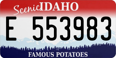 ID license plate E553983