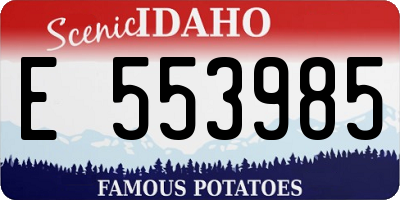 ID license plate E553985