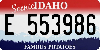 ID license plate E553986