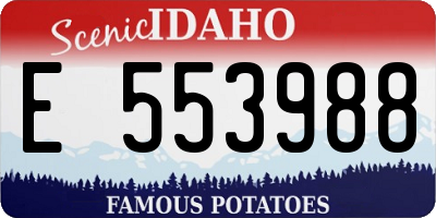 ID license plate E553988