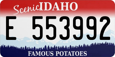 ID license plate E553992