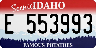 ID license plate E553993