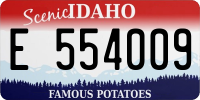 ID license plate E554009