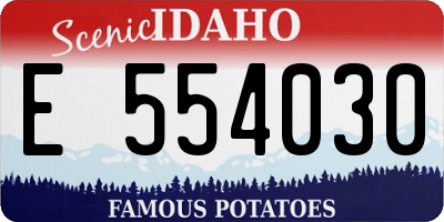 ID license plate E554030