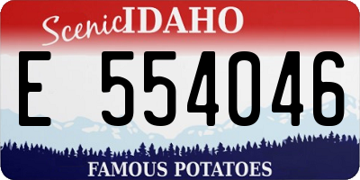 ID license plate E554046
