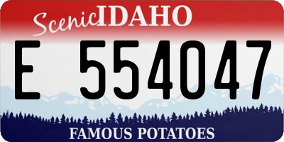 ID license plate E554047